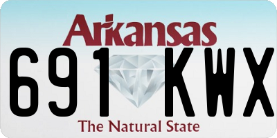 AR license plate 691KWX