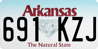 AR license plate 691KZJ