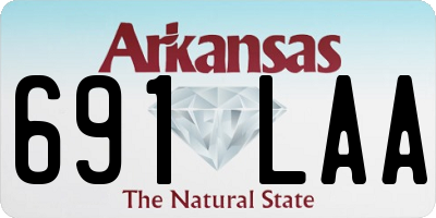 AR license plate 691LAA