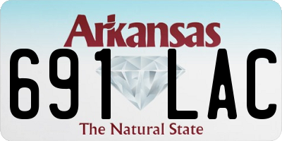 AR license plate 691LAC