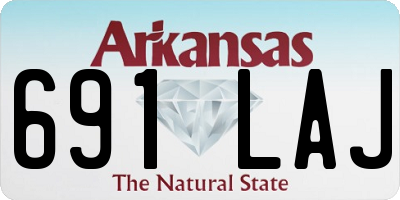 AR license plate 691LAJ
