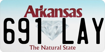 AR license plate 691LAY