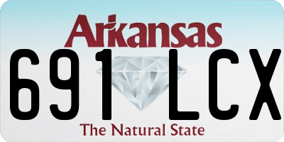 AR license plate 691LCX