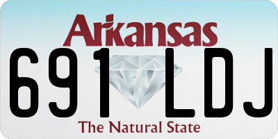 AR license plate 691LDJ