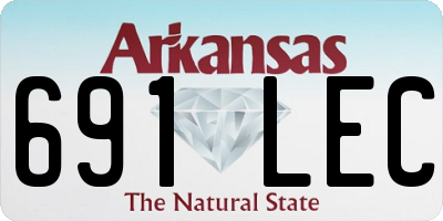 AR license plate 691LEC