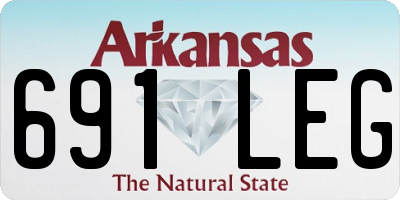 AR license plate 691LEG