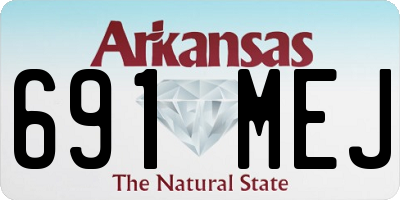 AR license plate 691MEJ