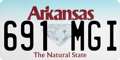 AR license plate 691MGI