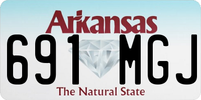 AR license plate 691MGJ