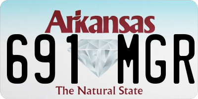 AR license plate 691MGR