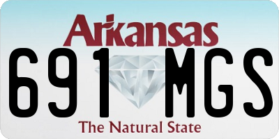 AR license plate 691MGS