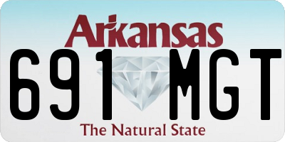 AR license plate 691MGT