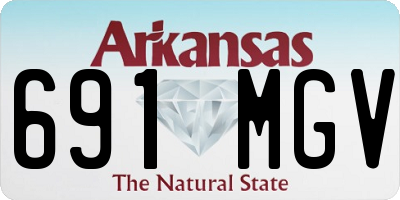AR license plate 691MGV