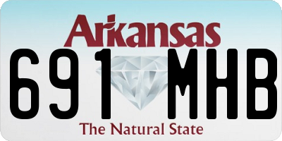AR license plate 691MHB
