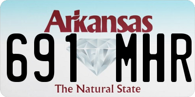 AR license plate 691MHR