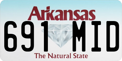 AR license plate 691MID
