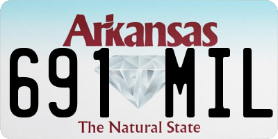 AR license plate 691MIL