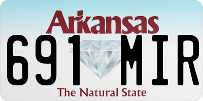 AR license plate 691MIR