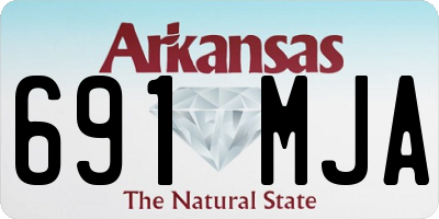 AR license plate 691MJA