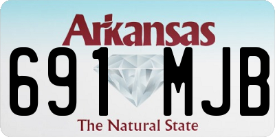 AR license plate 691MJB