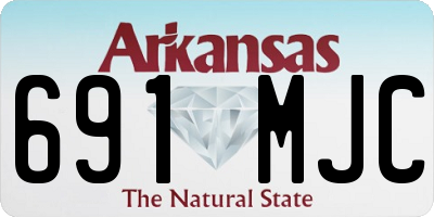 AR license plate 691MJC