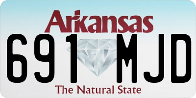 AR license plate 691MJD