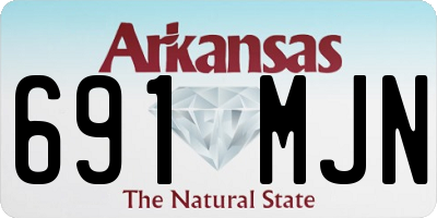 AR license plate 691MJN
