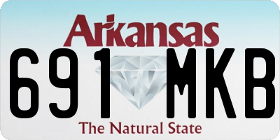 AR license plate 691MKB