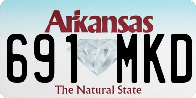 AR license plate 691MKD