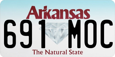 AR license plate 691MOC
