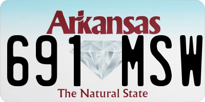 AR license plate 691MSW