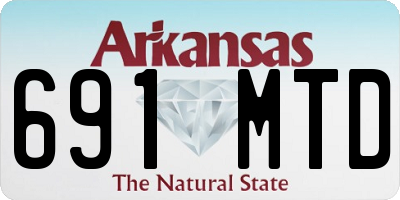 AR license plate 691MTD