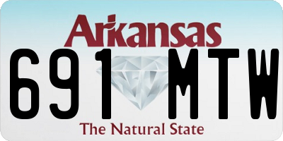 AR license plate 691MTW