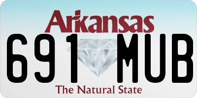 AR license plate 691MUB