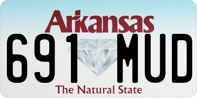AR license plate 691MUD