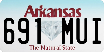 AR license plate 691MUI