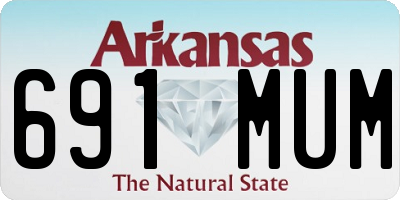 AR license plate 691MUM