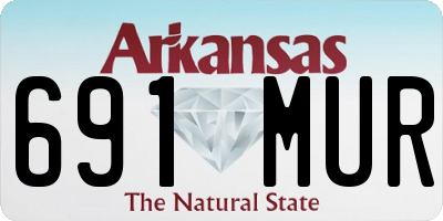 AR license plate 691MUR