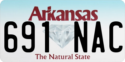 AR license plate 691NAC