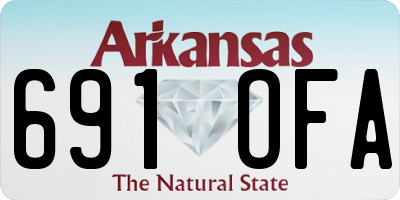 AR license plate 691OFA