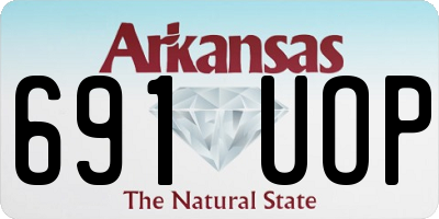 AR license plate 691UOP