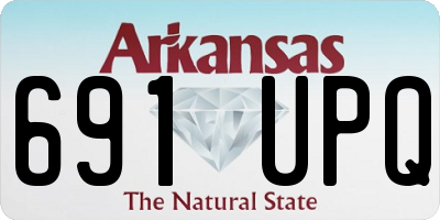 AR license plate 691UPQ