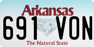 AR license plate 691VON