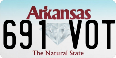 AR license plate 691VOT