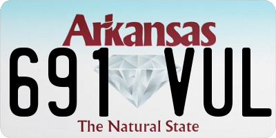 AR license plate 691VUL