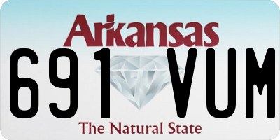 AR license plate 691VUM