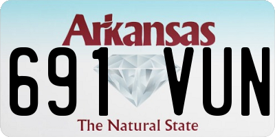 AR license plate 691VUN