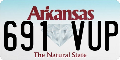 AR license plate 691VUP