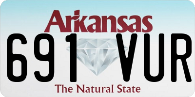 AR license plate 691VUR