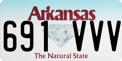 AR license plate 691VVV
